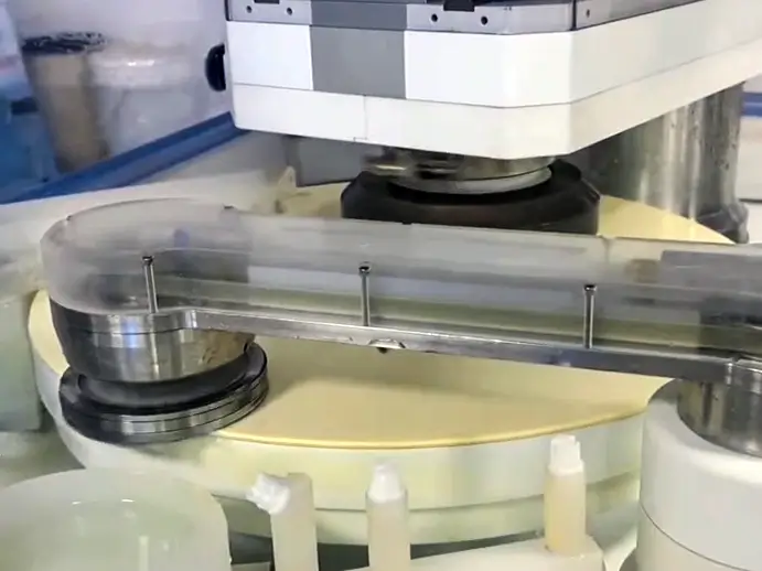 Wafer CMP polisher equipment in operation